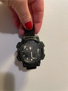 Casio Black Analog-Digital World Time Watch